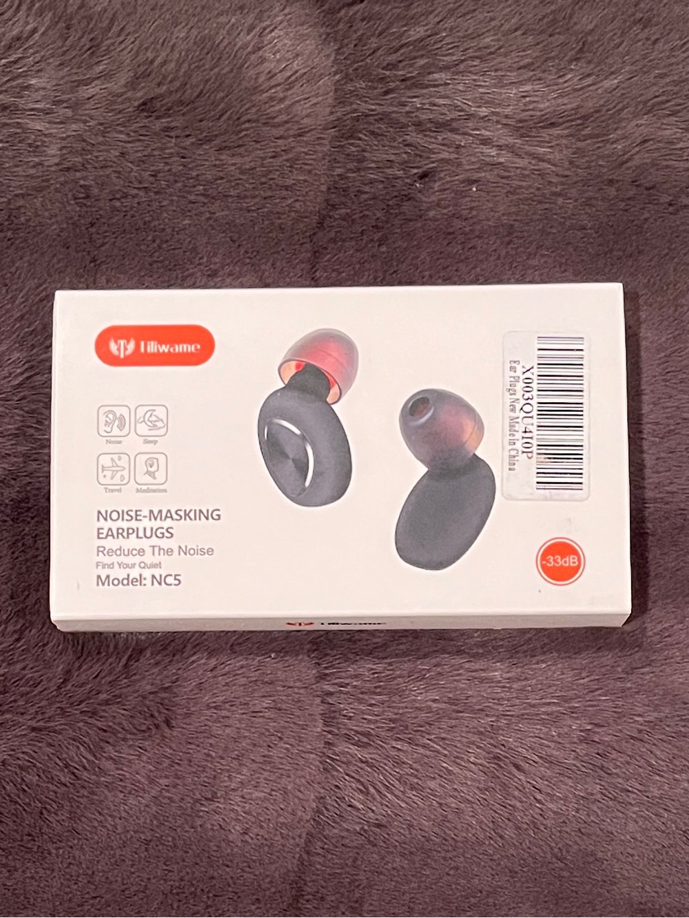 Tiliwame Noise Masking Earplugs - Model: NC5 (Black)